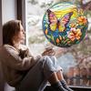 Flower Butterfly Pattern Window Glass Electrostatic Stickers Home Window Sticker Stained Glass Look Warning Art Sticker#37