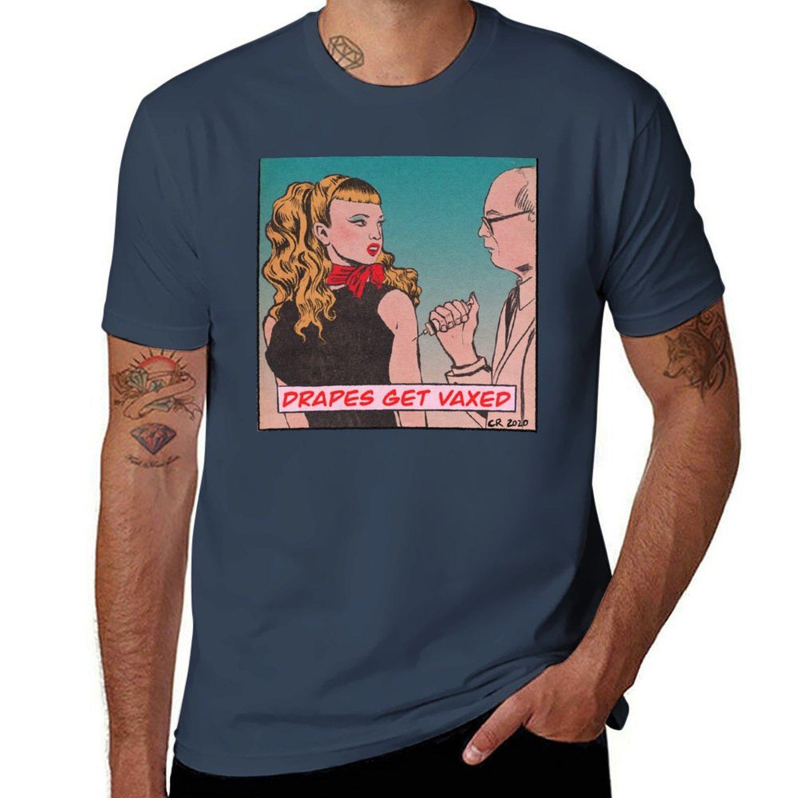Drapes Get Vaxed TShirt Sweat Resistant Workout Tee Shirt S