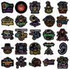 50 Neon Halloween Stickers: Vibrant Festival & Journal Decorations