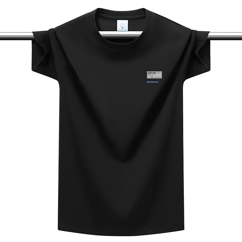 Men's T-shirt Summer Mint Green Short Sleeve Round Neck Tee Casual Slim Fit Cotton Top Breathable Soft Male Clothing Minimalist