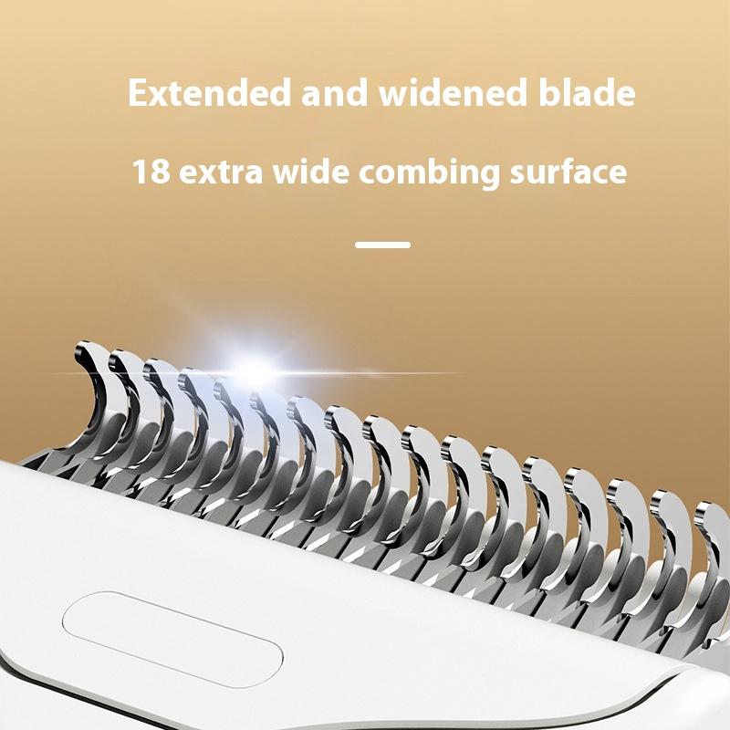 1Pc Floating Stainless Steel Dog Hair Removal Brush For Long Hair Breeds Puppy Cat Comb Pet Grooming Products Curved Design