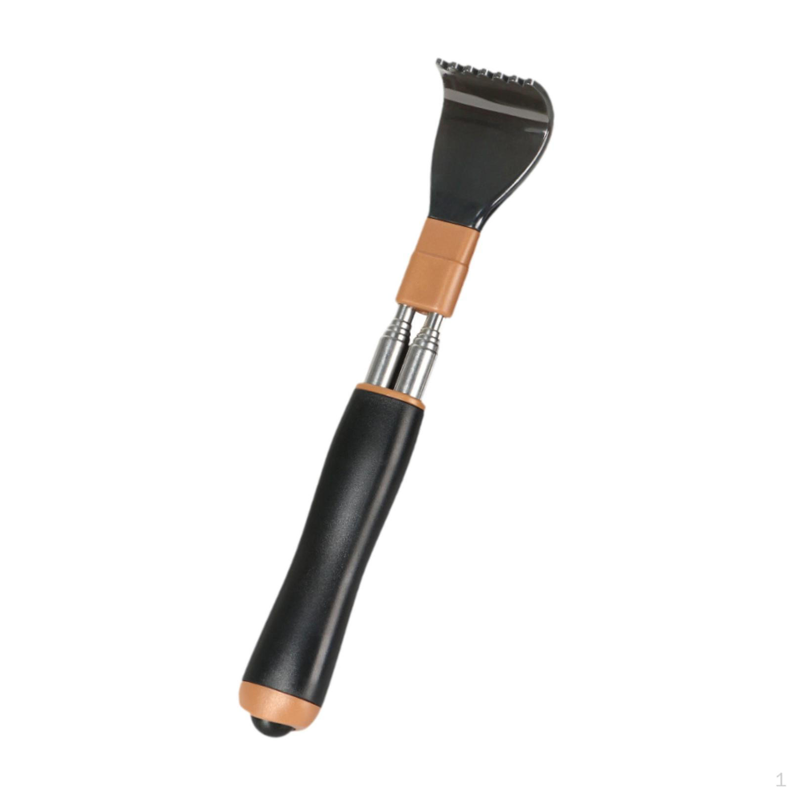 Back Scratcher Massage Tool Stainless Steel Extendable for Smooth Scratching чёрный