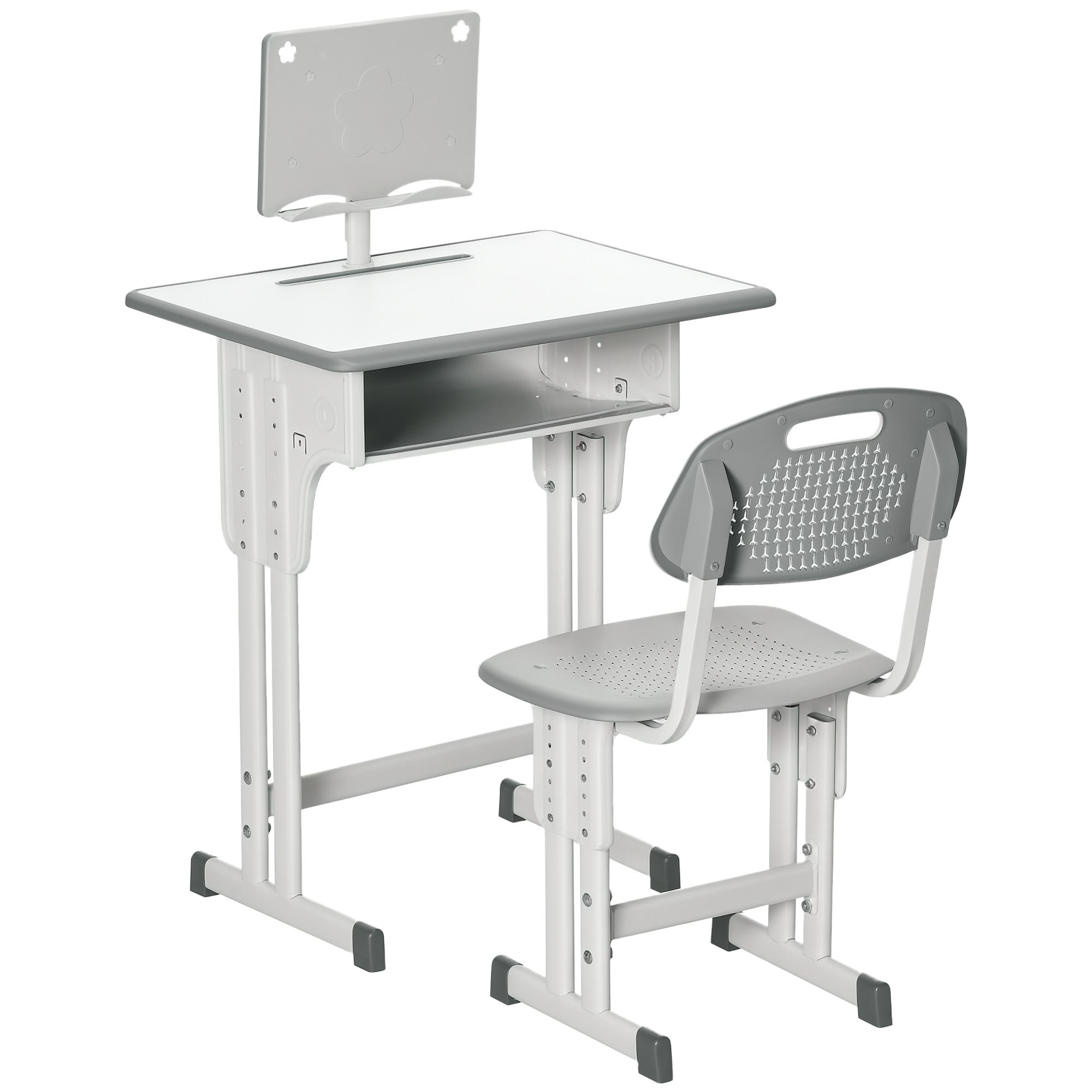 Children`s desk and chair with reading