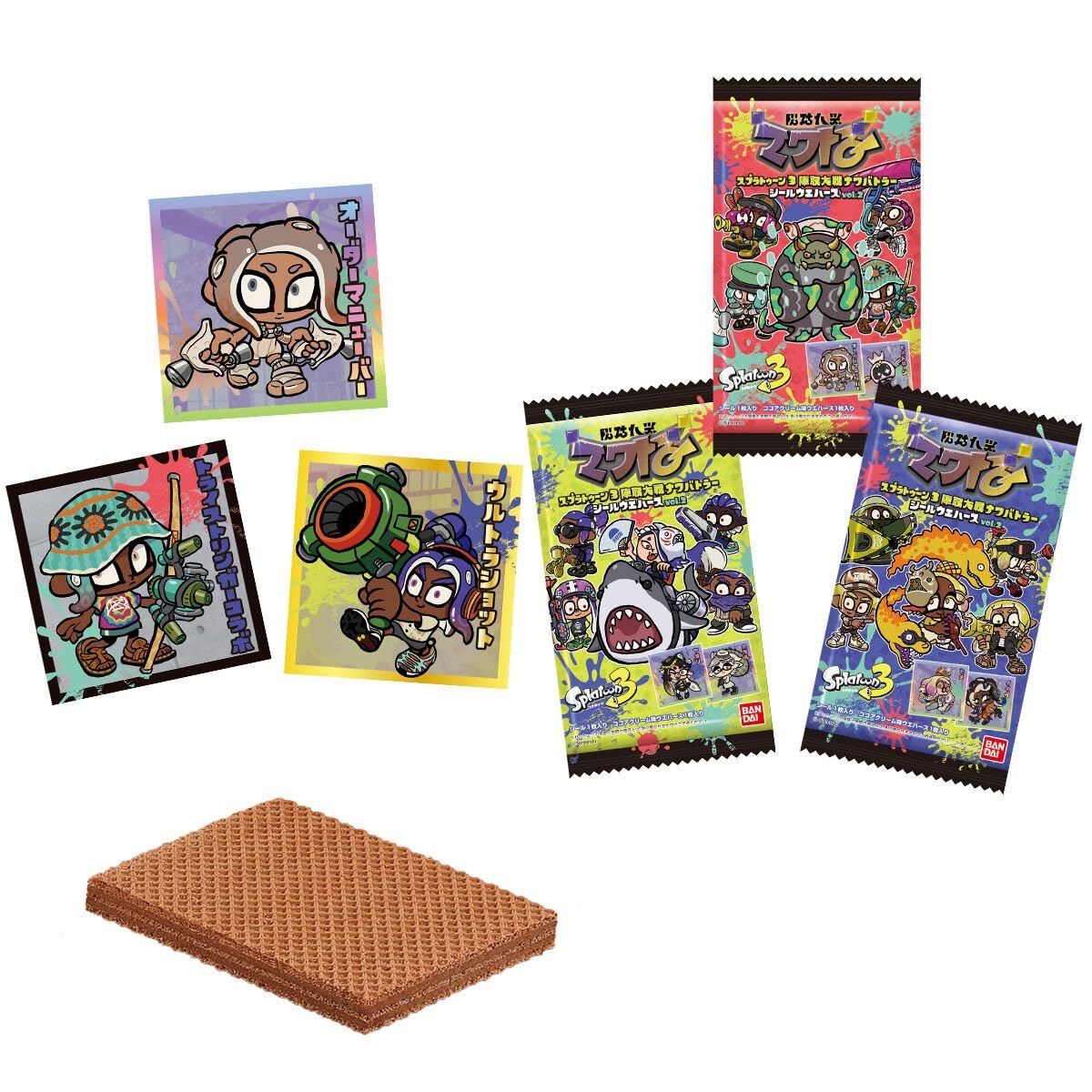 

Splatoon 3 Jintori Taisen Nawa Butler Seal Wafers 20 шт. КОРОБКА vol.2 (Конфеты-игрушки)