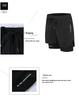 Men's Two-in-One Quick-Dry Running Shorts - Breathable, lightweight, and perfect for marathon training and beach sports.