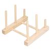 Wooden Dish Plate Drain Rack Non Defrmation Dinnerware Storage Organizer for Dish Plate Bowl Cup