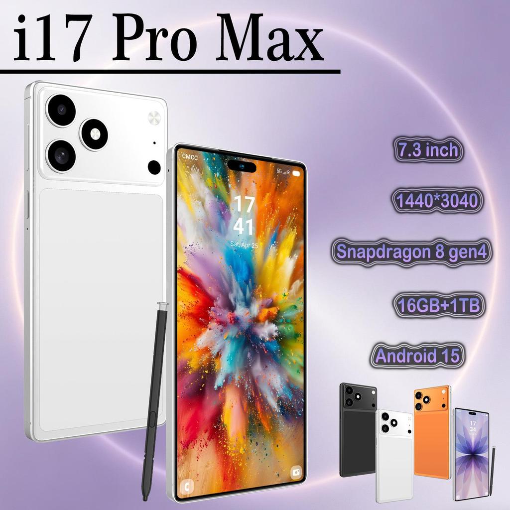 i17 Pro Max Smartphone: Built-in Pen, 4G, Octa-core, 7.3-inch Display, 3+16GB