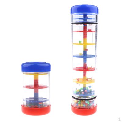 2 Pieces Colorful Plastic Rainmakers Rain Sticks Rattle Toys for Kids Musical
