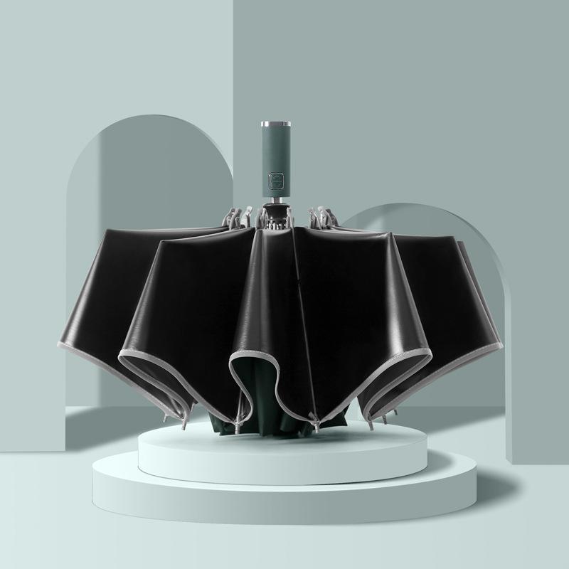 

10 спиц вывернутый виниловый автоматический зонт цветовая схема ручка тройного сложения мужской зонт зонт зонт