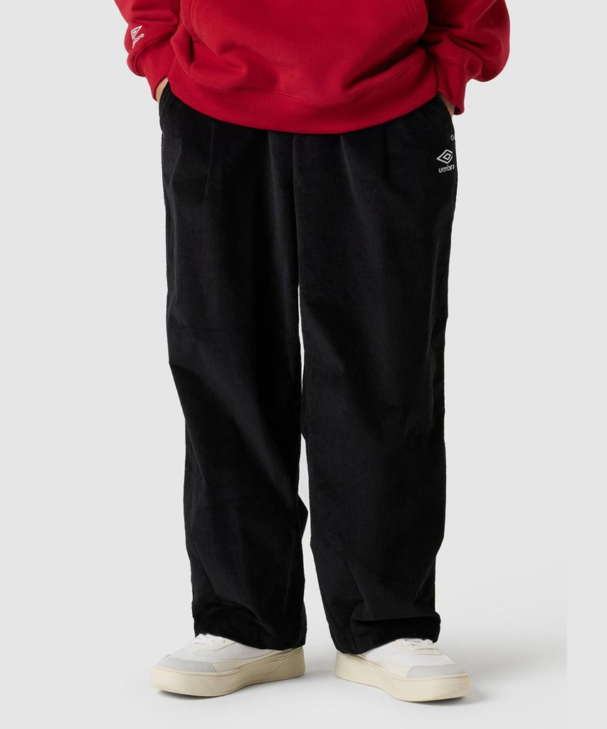 UMBRO Corduroy Wide Balloon Pants Black Uq323Cpt94 (A Type)