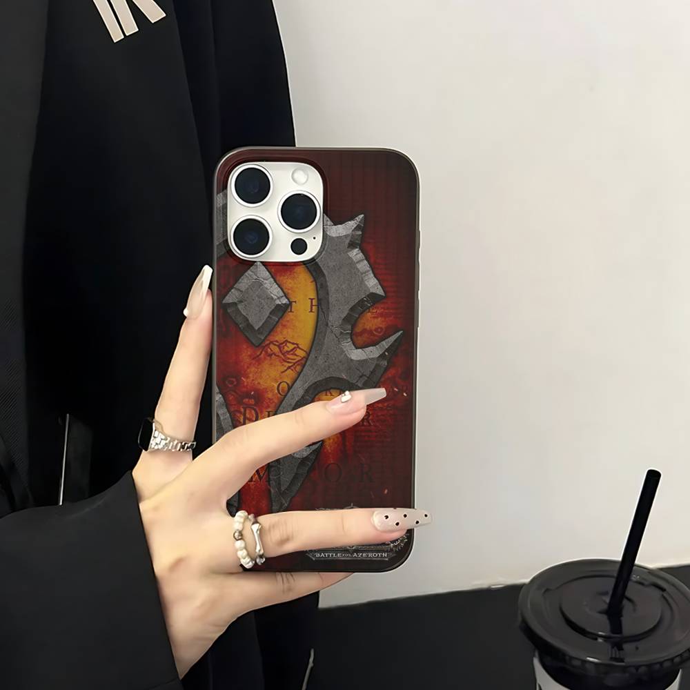 Game World Of Warcraft For IPhone 17 16 15 Plus Pro Max 12 14 Plus 11 13 Wave Corrugated Stripe Funda Phone Cover
