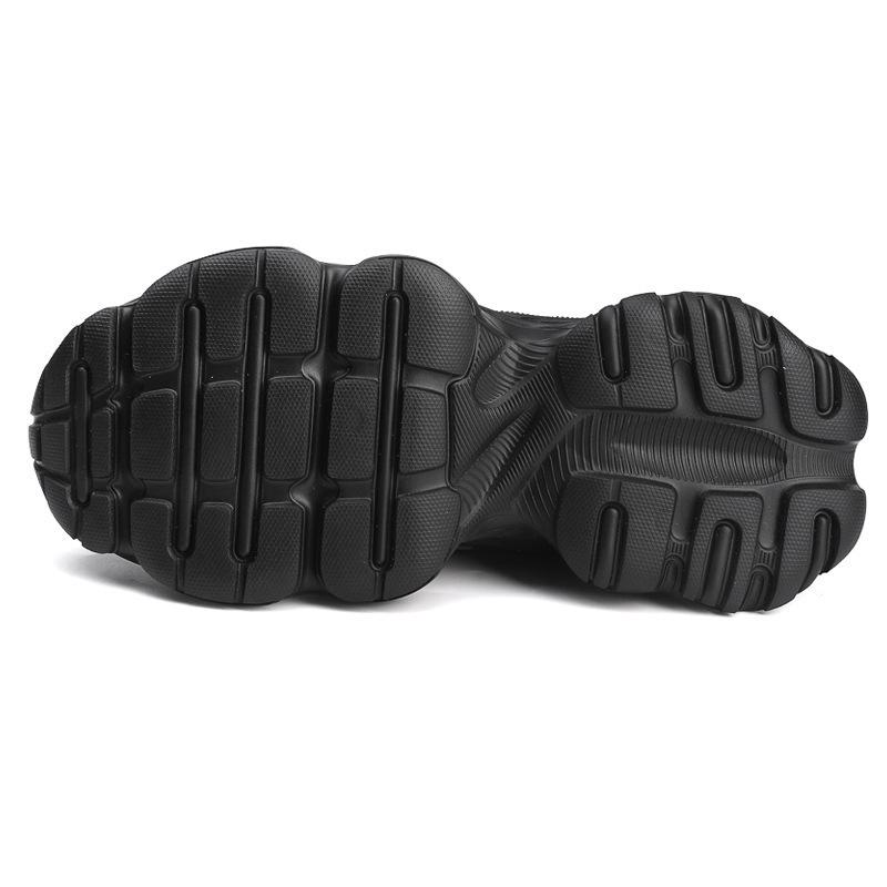 Men's Spring/Summer Height-Increasing Sneakers: Breathable, Low-Top Casual Dad Shoes with Thick Soles in Large Sizes