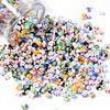 Apx 130pcs/Lot 4mm Stripe Czech Glass Seed Beads Round Acrylic Spacer Beads For Jewelry Making DIY Bracelet Necklace Accessories