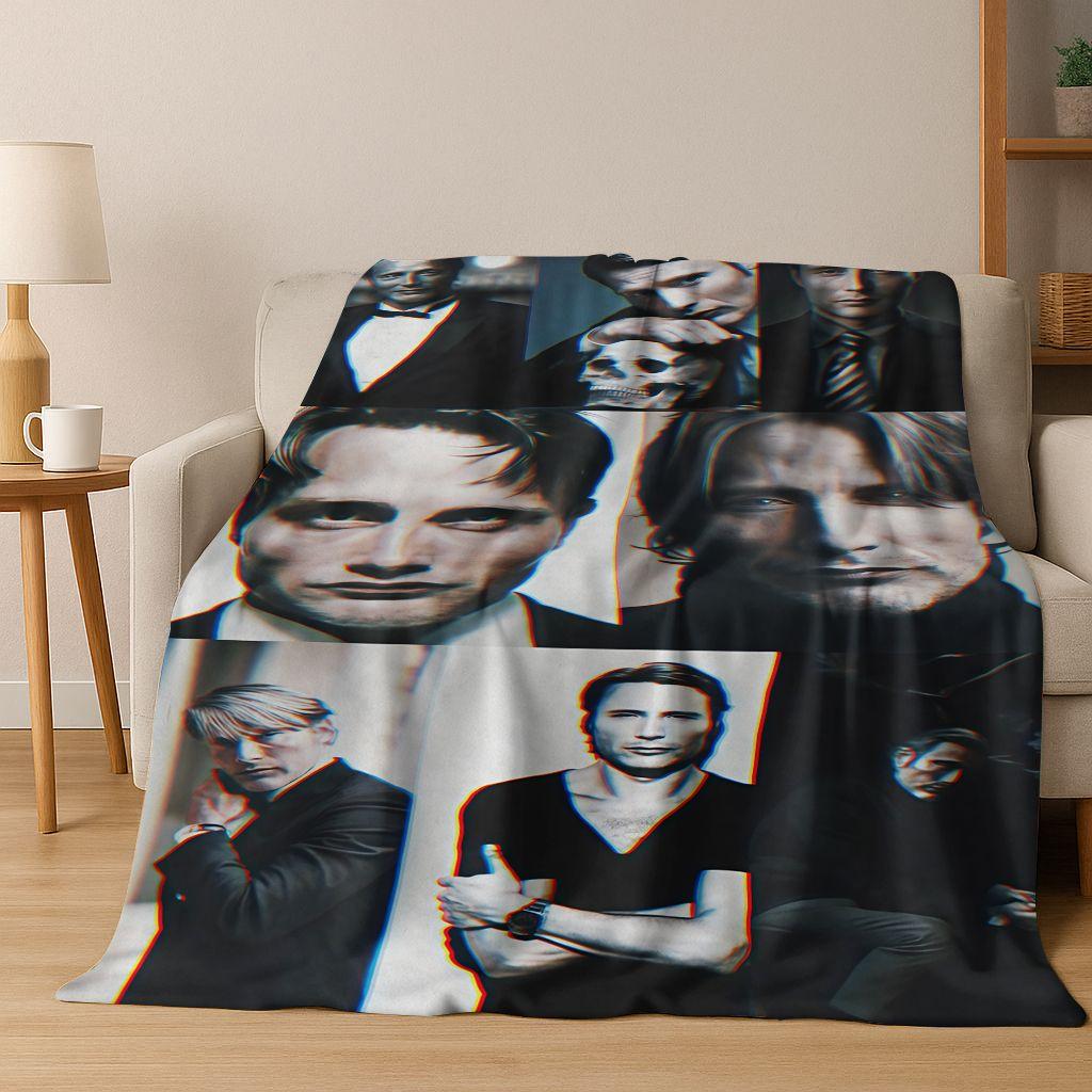 26 stiliaus Mads Mikkelsen Seksualus vyras Meno flanelės pledas, Jaukus minkštas pledas namams, miegamajam, lovai, sofai, iškylai, dangalas, dovana vaikams