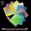 Pearlescent Laser Origami Paper - Shimmering Colors for Children's Crafts and Thousand Paper Cranes
