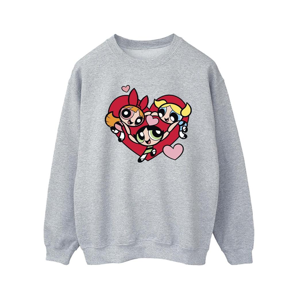 The Powerpuff Girls Mens Holding Hands Heart Sweatshirt