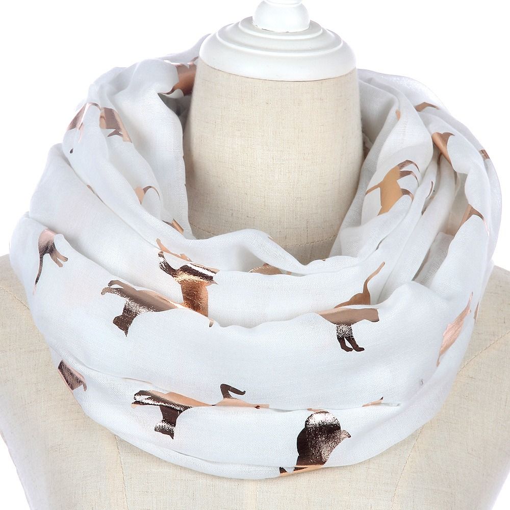 Polyester Animal Scarf Soft Shawl Wrap Creative Gift Cat Print Scarf