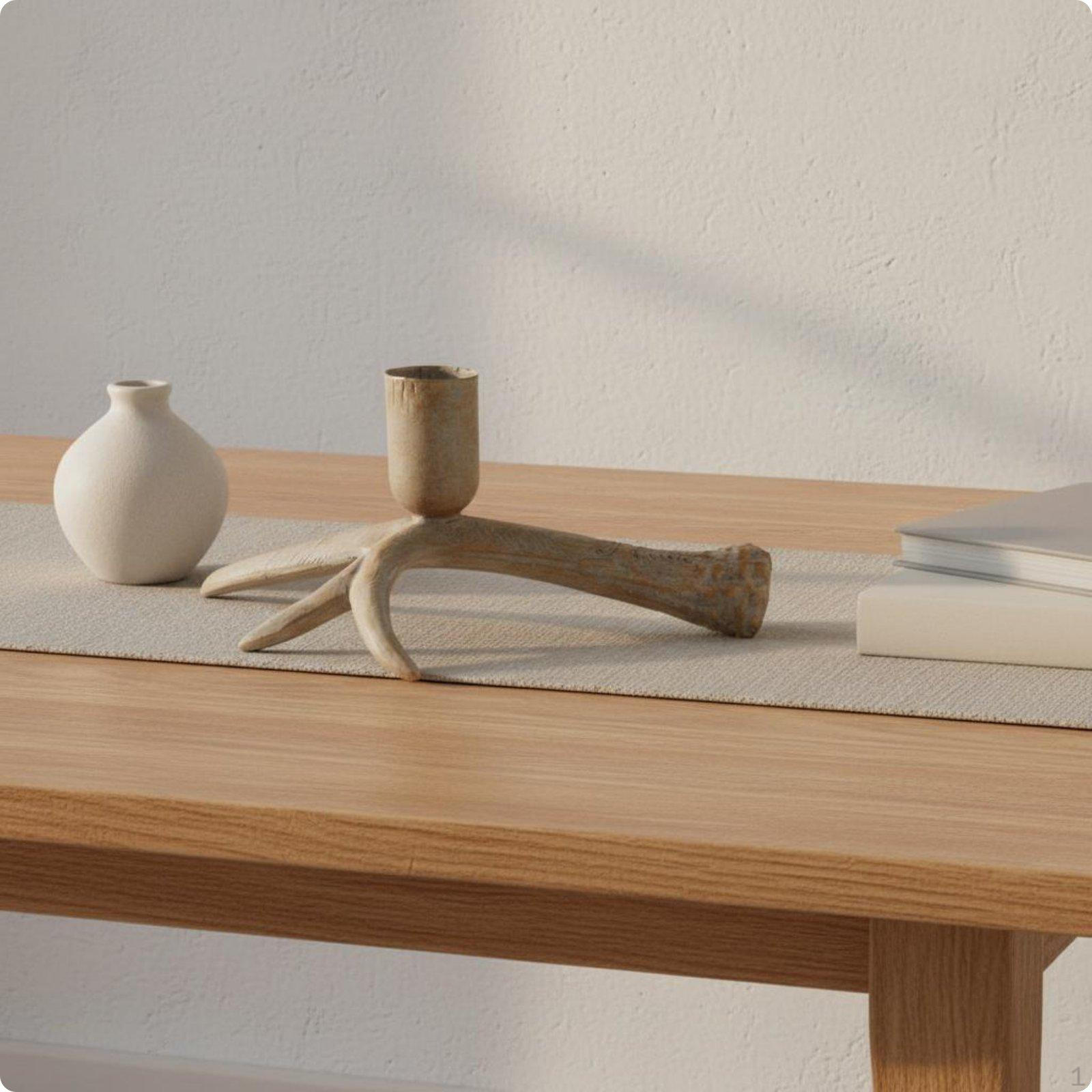 Deer Branch Candle Holder Nordic Minimalist Design Resin Candlestick for
