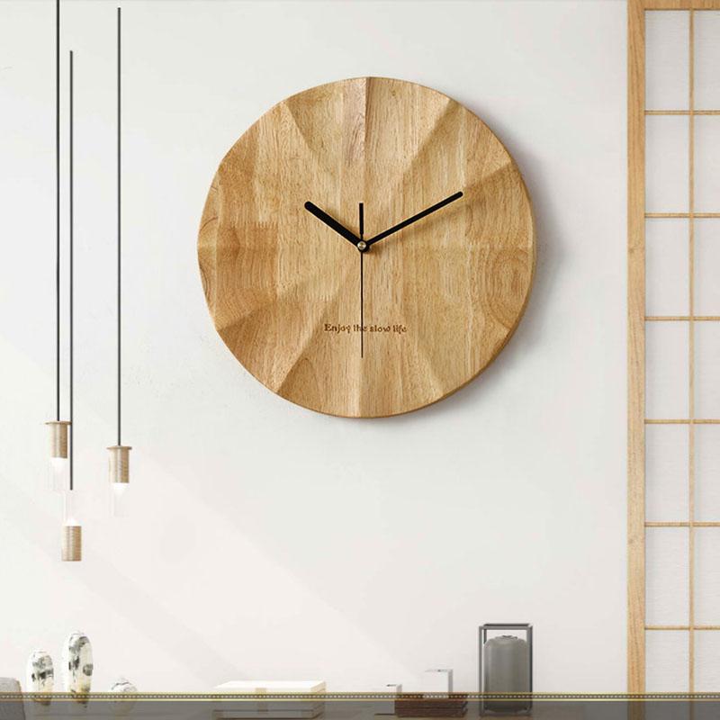 Creative Vintage Wall Clocks Living Room Design Silent Wooden Wall Clocks Round Minimalist Relogio De Parede Room Decorations
