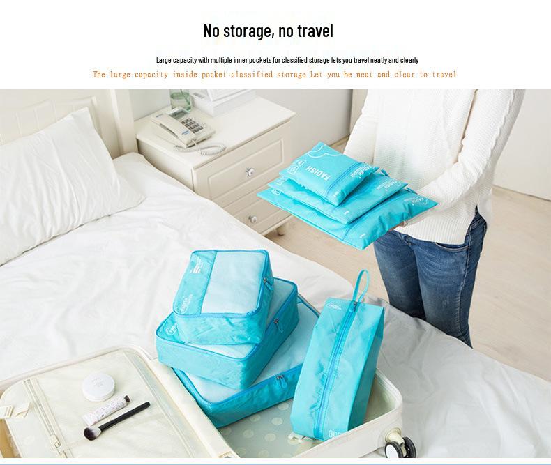 7-Piece Travel Storage and Organizer Bag Set for Suitcases