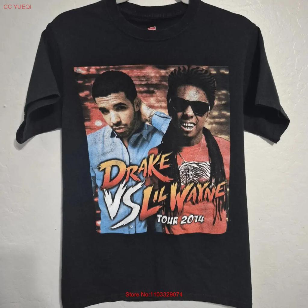 2014 Drake Vs Lil Wayne Tour T Shirt Size S Rap Hip Hop Concert Merch vintage Washed Soft Slightly Unisex Stretched