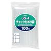Japax Zip-Back Plastic Bags, Clear, 34cm X 24cm X 0.04mm Thick, Strong Zipper Closure, 100-Count, JG-4