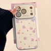 Ins Flower Large Window Phone Case for For Iphone 17 16 Pro Max 14 1 13 Camera Film Protector Shockproof Ultra Slim Cover
