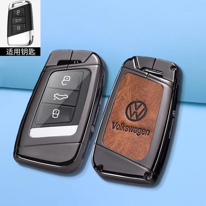 

Для VOLKSWAGEN VW Новий Шкіряний Чохол-Оболонка для Ключа Автомобіля зі Сплаву Цинку Для VW Volkswagen Magotan Passat B8 Skoda Superb Kodiaq A7 Автомобіль