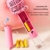 Microphone Bubble Stick Fully Automatic Electric Bubble Blowing Machine, Comes With Battery, Outdoor Bubble Blowing Toy