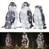 Adorable Christmas Penguin Led Light Garden Decoration With Acrylic Body