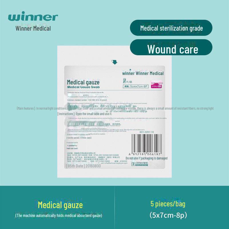 Winner Steady Sterile Disposable Medical Gauze Pieces - 5cm, 7.5cm, 10cm