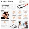MT3 Smart Glasses 8MP HD Camera Video Recording AI Translation Voice Assistant TR90 Ultralight Bluetooth Call Music Smart Eyewear USB Charging Unisex