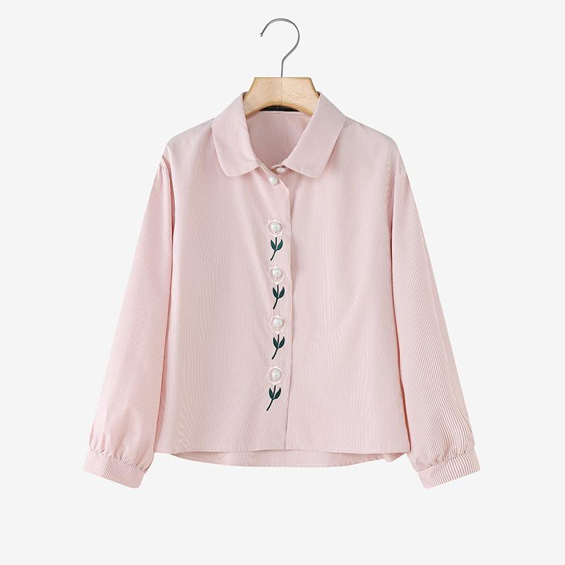 ZANZEA Women Turn Down Collar Long Sleeve Casual Floral Blouse