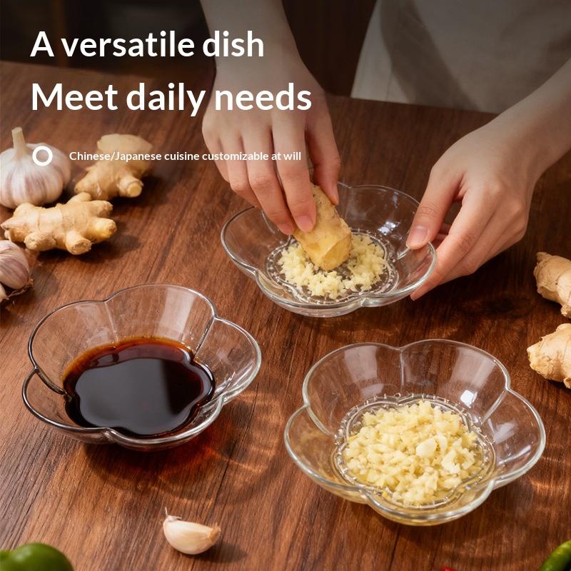 2pcs Multi-Functional Garlic Grinding & Seasoning Dish Kitchen Prep & Dipping Tool For Garlic, Ginger, Chocolate, And More