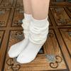 Autumn And Winter Korean Lazy Bubble Socks, Thin Girl Japanese Jk Knitted Skin-Friendly Stacking Socks, Soft Waxy Calf Socks