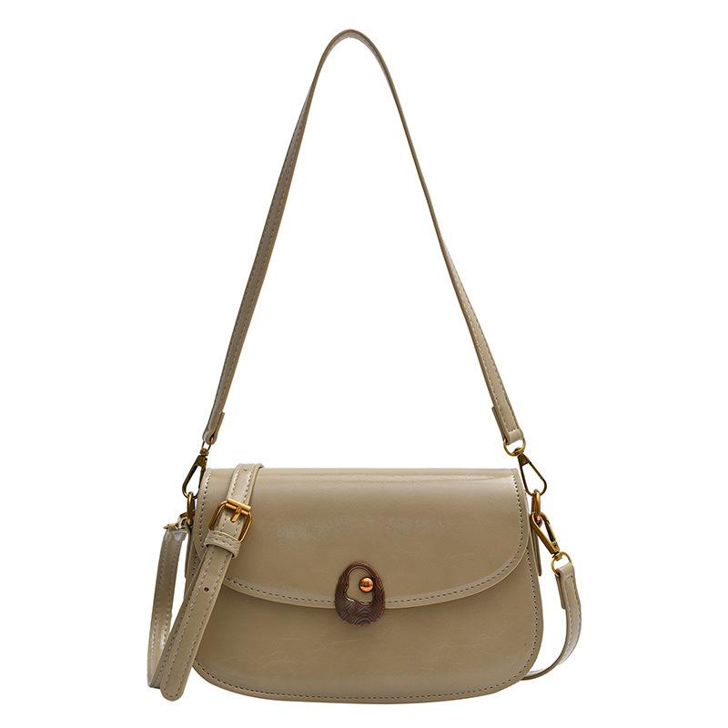 

Винтажная кожаная сумка-седло для дам, универсальная женская сумка через плечо, 2025 г. Новые дизайнерские кошельки и сумки хаки