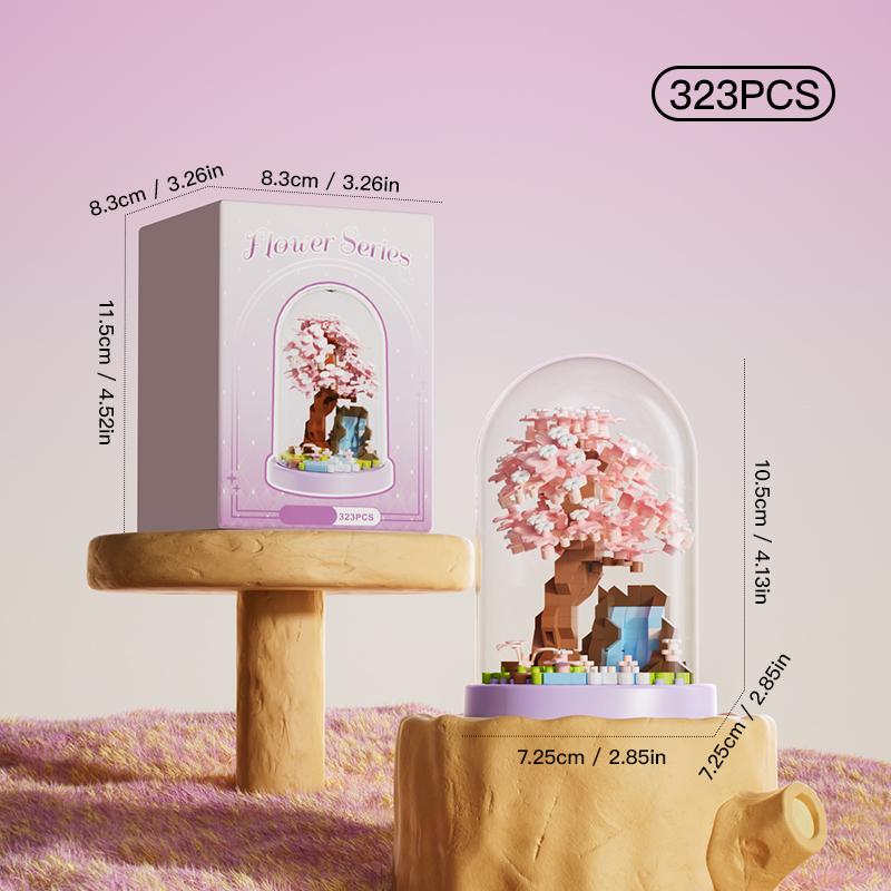 

Knyysecq Eternal Flower Pot Planting Series Assembled Construction Blocks Rose Girl S Holiday Birthday Present Desktop Ornament