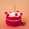 Cute Red Cake Plush Toy Cartoon Simulated Dessert Cake Stuffed Doll Birthday Cake Room Decor Kid Gifts