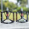 Rockbros Bicycle Pedals Alloy Bearings Cycling Pedals Platform Bike Flat Pedal Pedals Reflective Anti-Slip Mtb Bike Accessories
