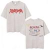Magliette Vintage Lavate Uomo Donna Moda Hip Hop Pop Musica T Shirt Casual Larga Manica Corta Rawayana Veneka Band Album