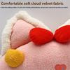 Cozy Cartoon Animal Cushion With Embroidered Cloud Velvet For Bedroom Lounge