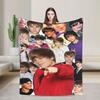Poplar Singer Justins Biebers Christmas Warm Soft Blanket Plush Throw Blanket Street Outdoor Flannel Bedspread Sofa Bed Cover