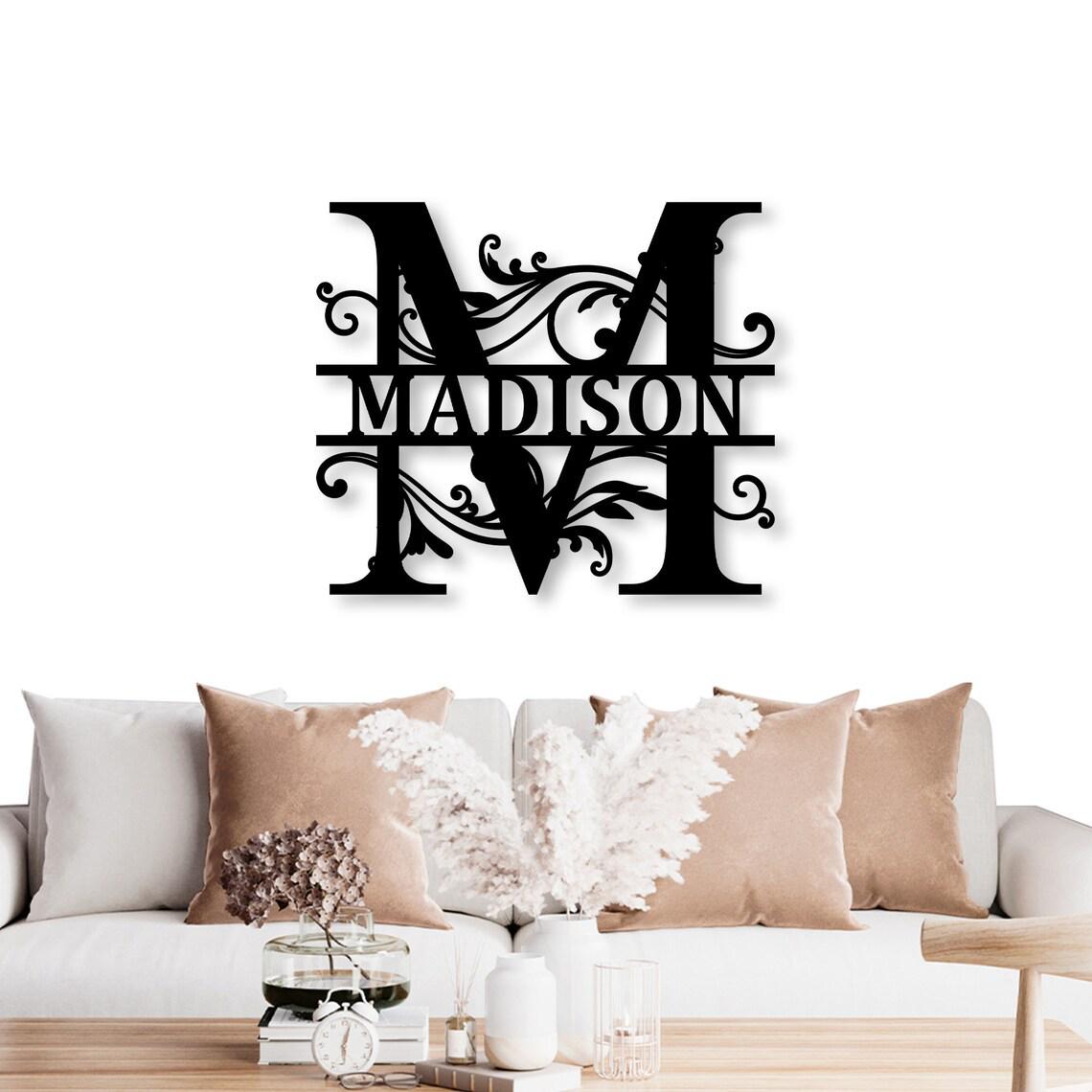 Laser-Cut Personalized Name Metal Wall Art 8 inches/20 cm королевский синий