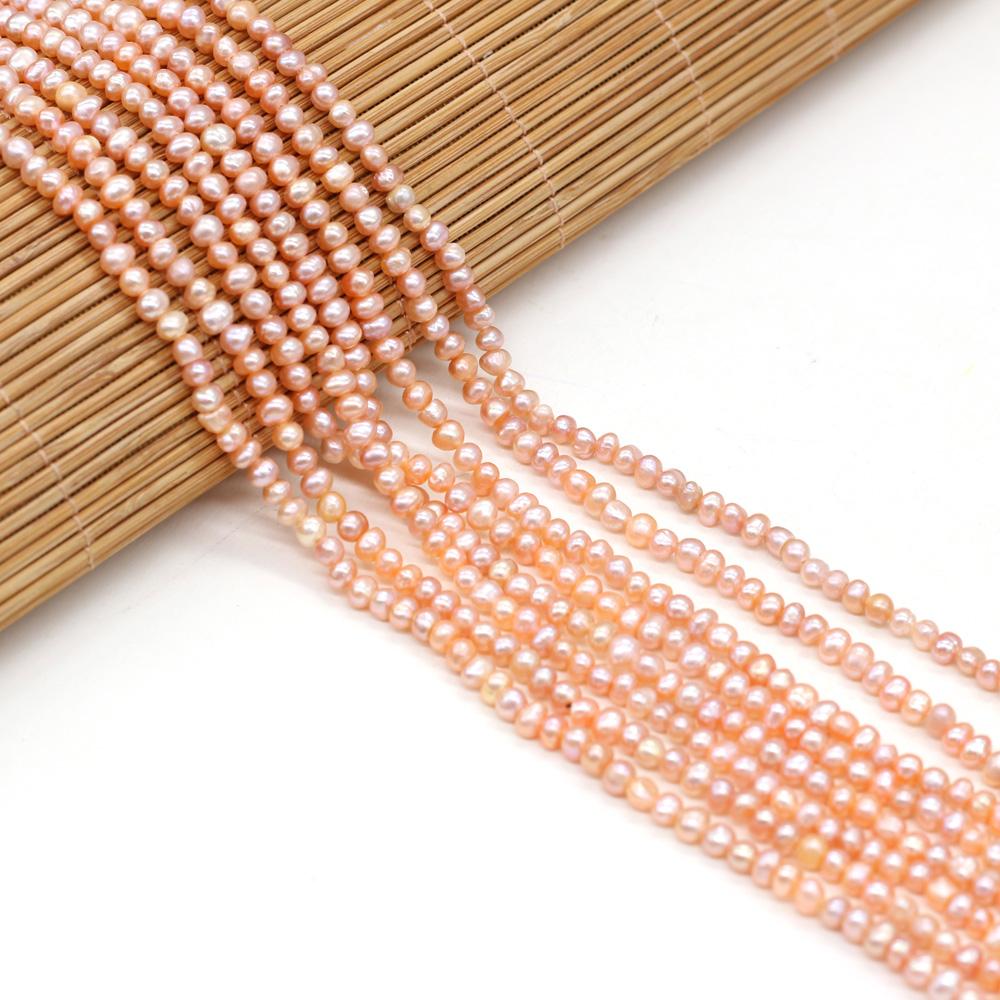 Colorful Pearl 3-3.5mm Oval Beads For Jewelry Making DIY Bracelet Earrings Necklace Accessory