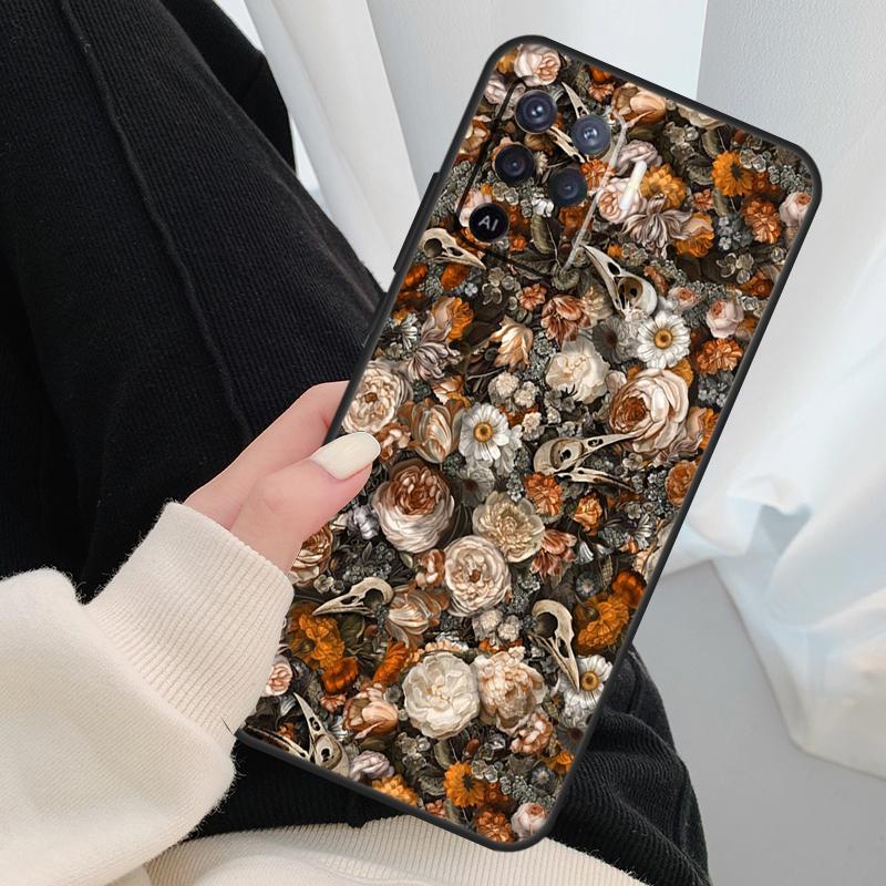 Raven Skull Case For Oppo A40 A60 A80 A5 Pro A15 A16 A17 A57 A77 A94 A74 A54 A76 A96 A18 A38 A58 A78 A98