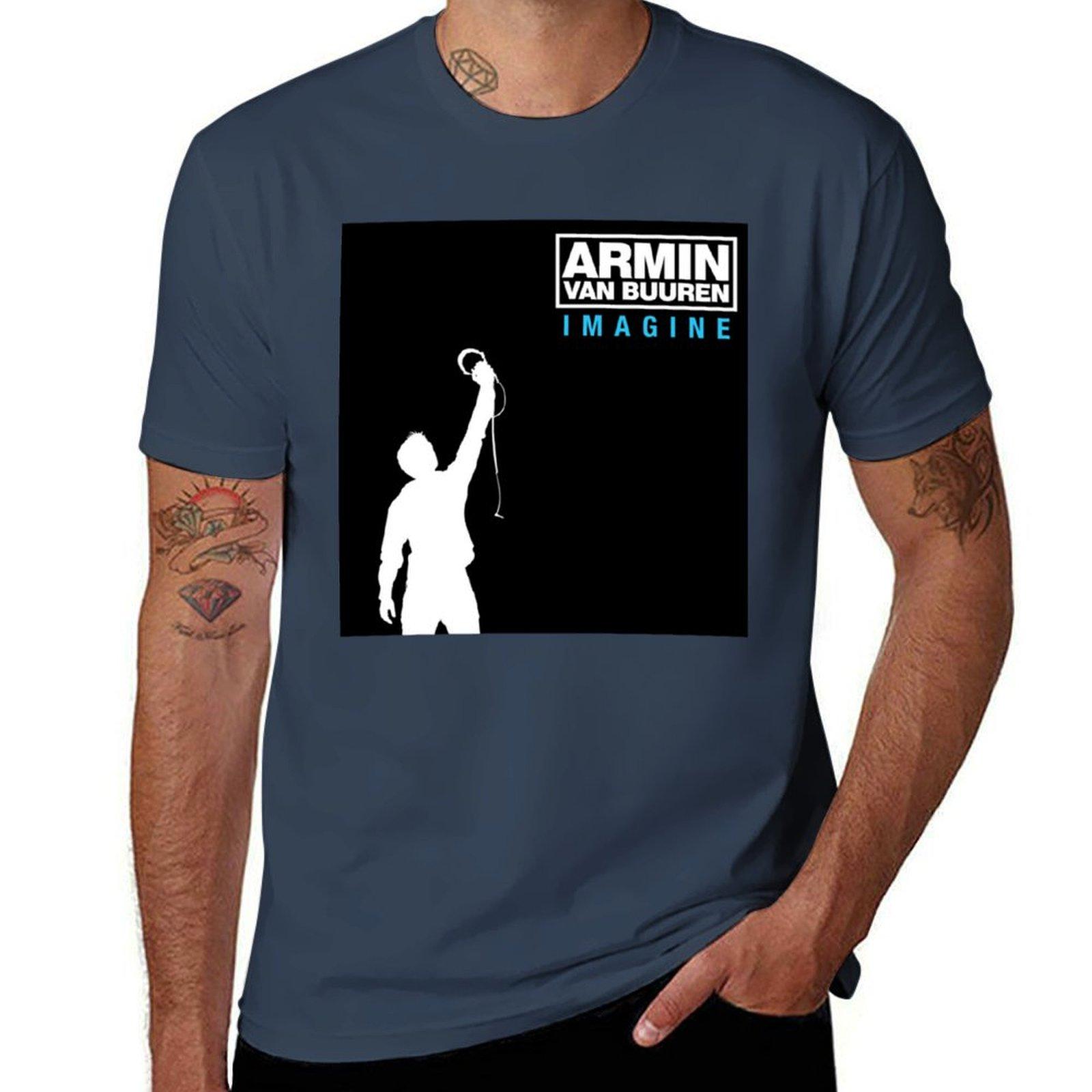 

Armin van Buuren imagine Классическая футболка футболки для мужчины приталенные смешные футболки мужская базовая футболка Футболка S