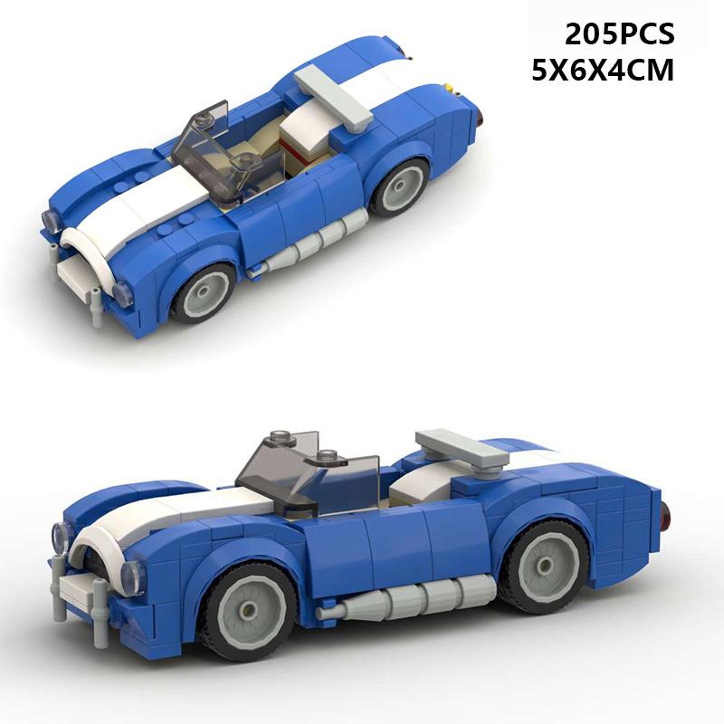 205PCS Assembled Car Model Building Blocks Set Creative Boys DIY Collectible Vehicle Toys MOC Bricks Holiday Gifts