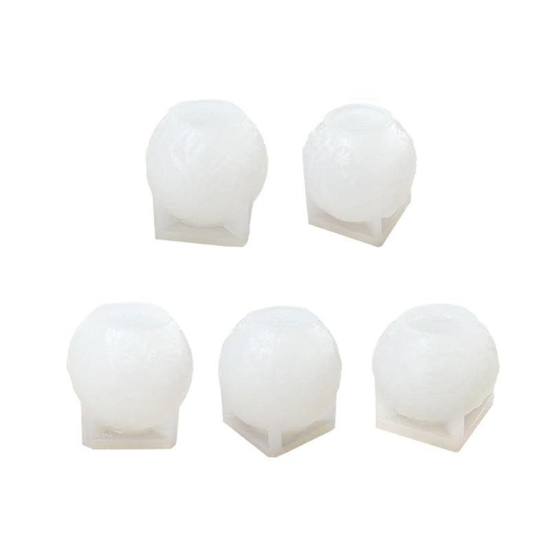 Lantern Resins Molds with Rounded Globe Molds and Integrated Silicone Construction for Decorative Casting Projects