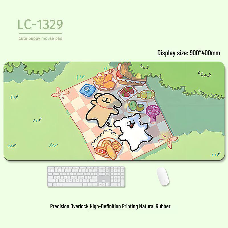 Extra-Large Heated Anti-Slip Cartoon Mouse and Keyboard Pad - Comfortable Desk Pad for Office & Gaming