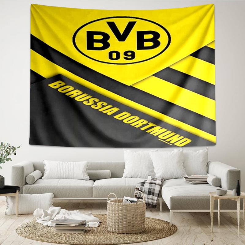 Borussia Dortmund Print Tapestry, Backdrop, Easy Setup, Ideal for Bedroom, Office & Living Room, with Aesthetic Wall Hanging Decor.